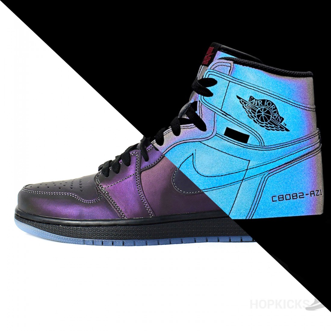 zoom air jordan 1 reflective